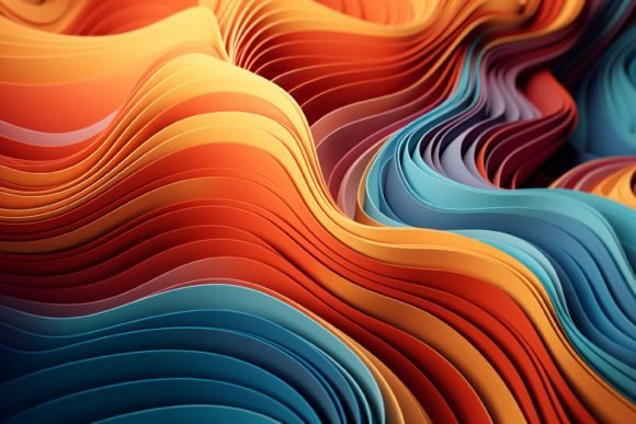 Abstract Psychedelic 3d Shape Background