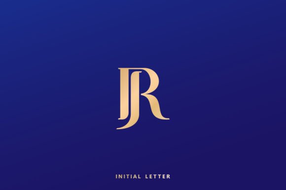 Business Cards with the Letter RJ Logo