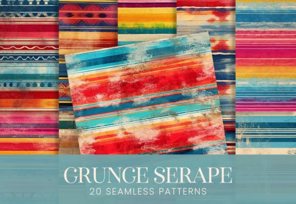Grunge Mexican Serape Striped Texture