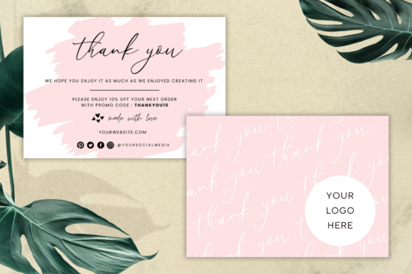 Modern Blush Pink Splash Thank You Card: Elevating Professional Gratitude with Digital Design