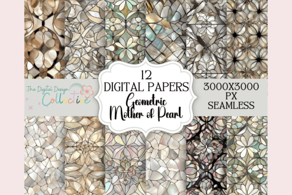 Seamless Mother of Pearl Shell Patterns
