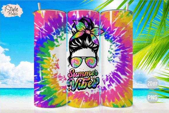 Summer Vibes 20oz Tumbler Wrap PNG